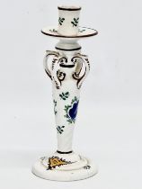 A rare early 20th century Wemyss Ware candlestick. Circa 1900. Impressed mark. 24.5cm