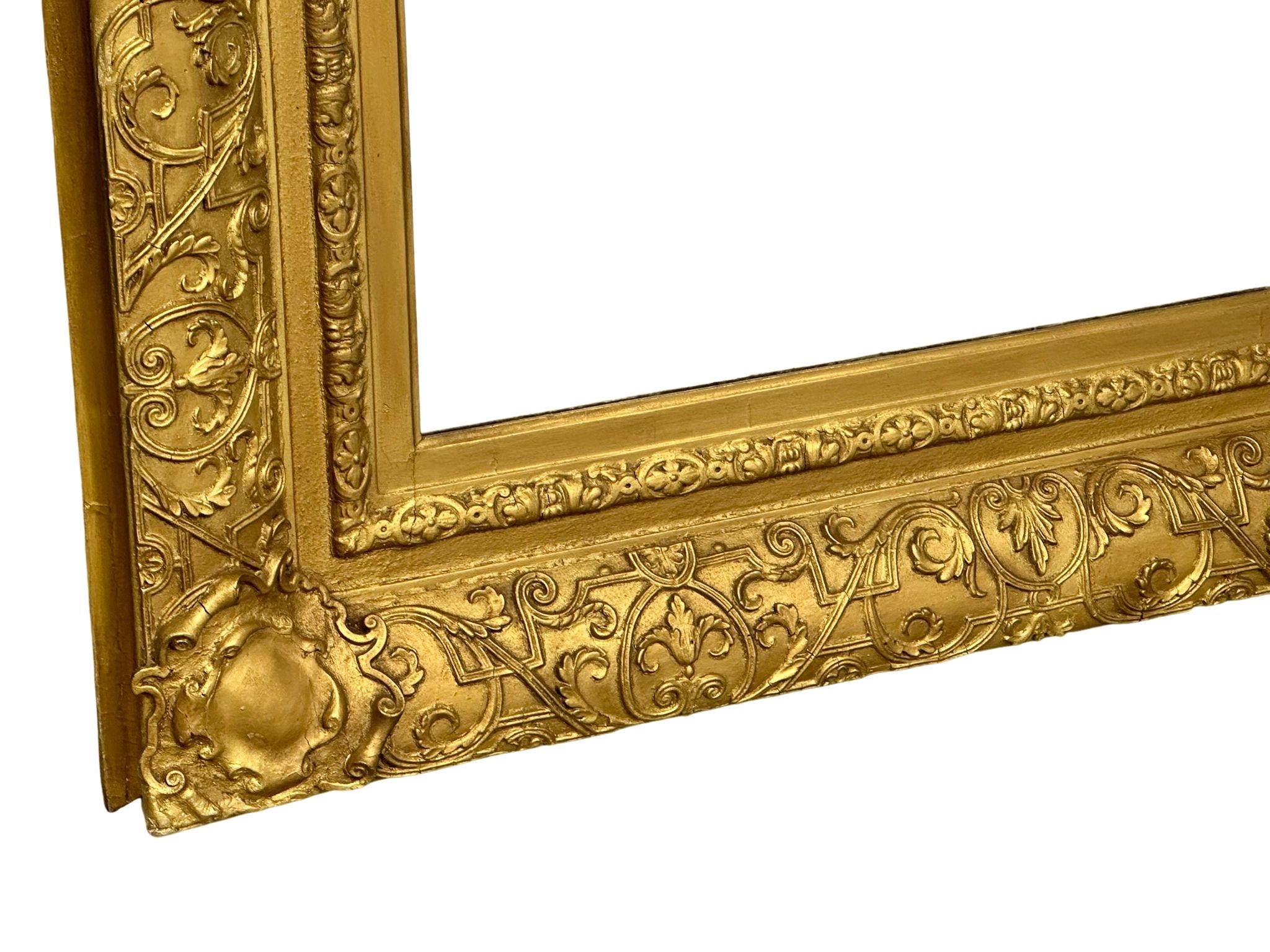 A large Victorian gilt framed mirror, 114cm x 103cm - Image 3 of 5