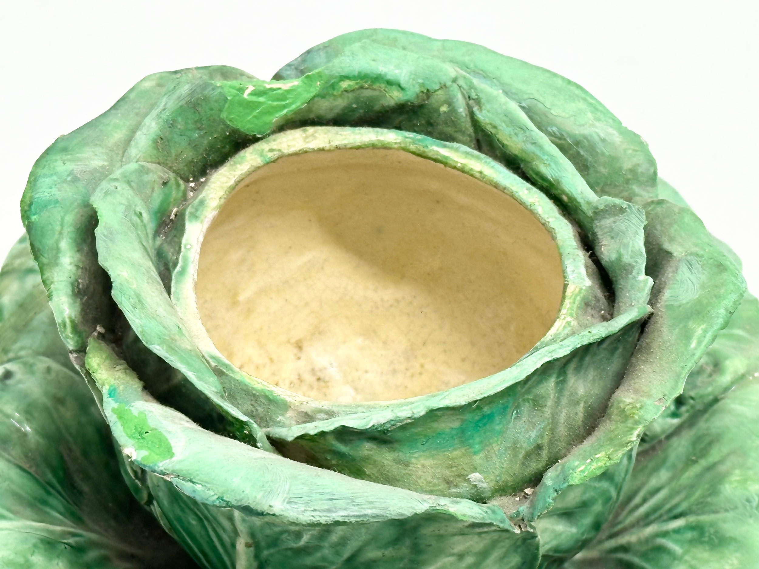 A rare glazed ceramic ‘Cabbage’ tureen with lid. Possibly by Dodie Thayer or Lady Anne Gordon. - Image 3 of 10