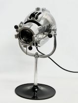 A professionally made vintage Strand Electric polished stage light Steampunk lamp. Working. 28x57cm