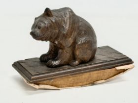 A late 19th century Black Forest Bear Blotter. 15x10cm
