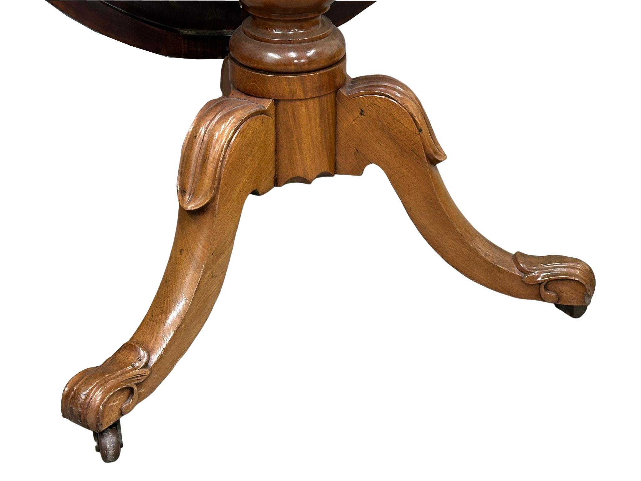 A Victorian mahogany tilt top breakfast table. 112x88x74cm(2) - Image 3 of 5