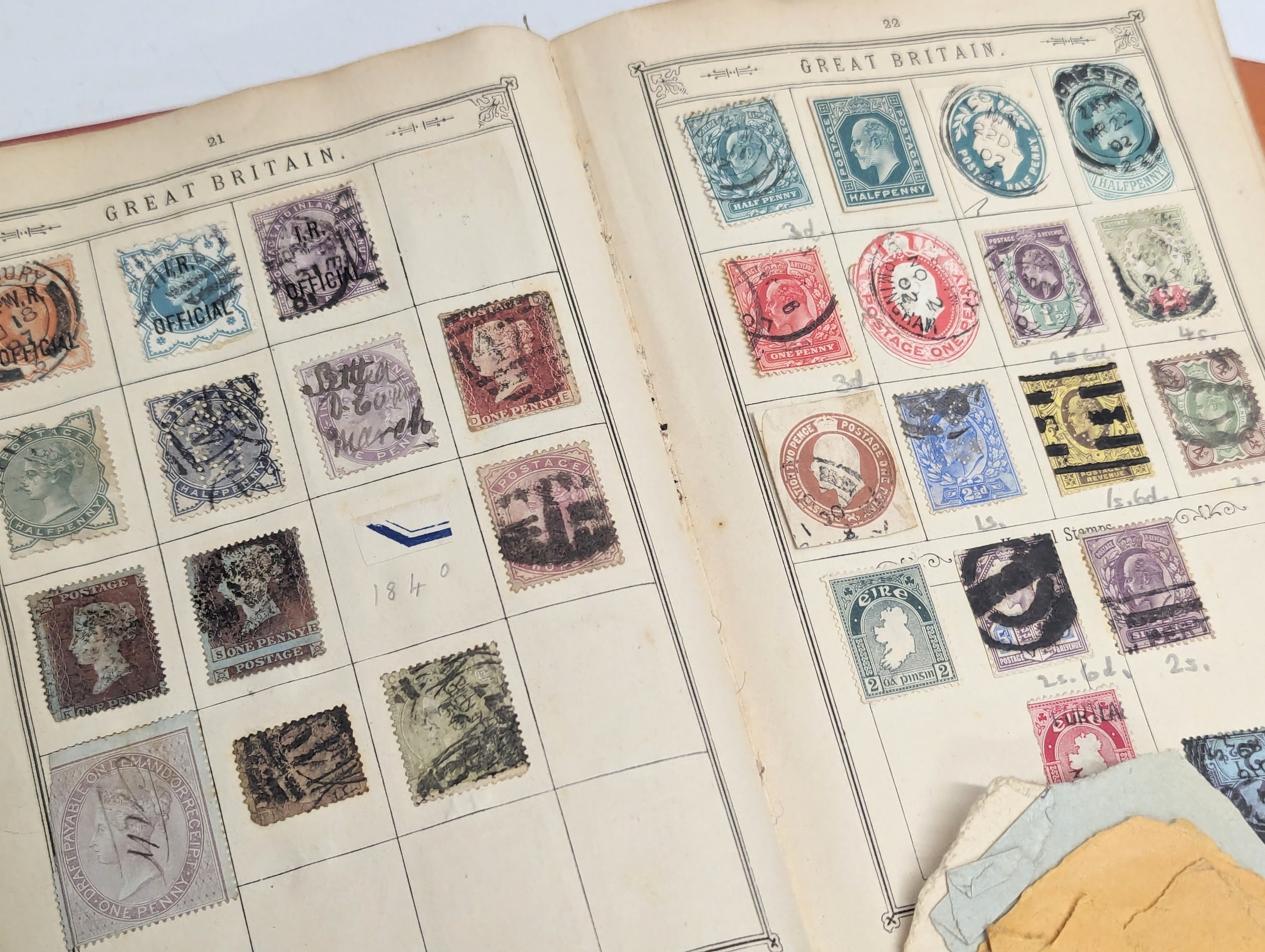 A collection of vintage stamps of various countries. Including 1/8 insured 1870 Siege of Paris, - Image 2 of 4