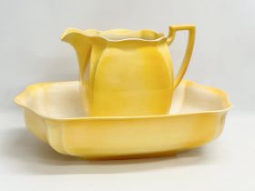 A 1930’s Royal Winton ‘Savoy’ wash bowl and jug. 48.5x36.5x12.5