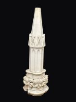 A large marble Gothic Revival Chapel finial. Armagh Chapel. 106cm