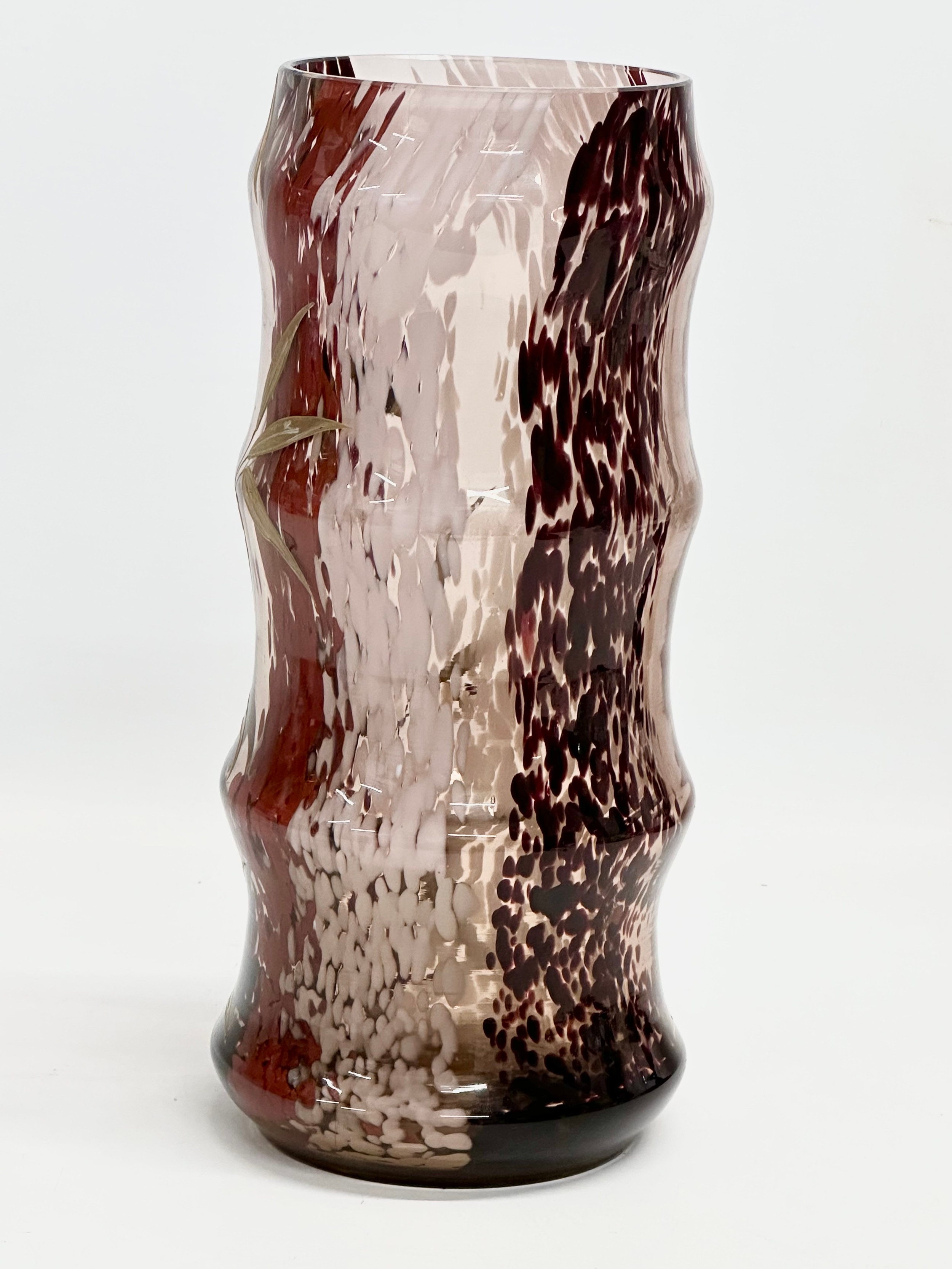 A rare Art Nouveau ‘Bamboo’ glass vase by Ernest Baptiste Leveille. Early 20th century. Circa - Image 2 of 4