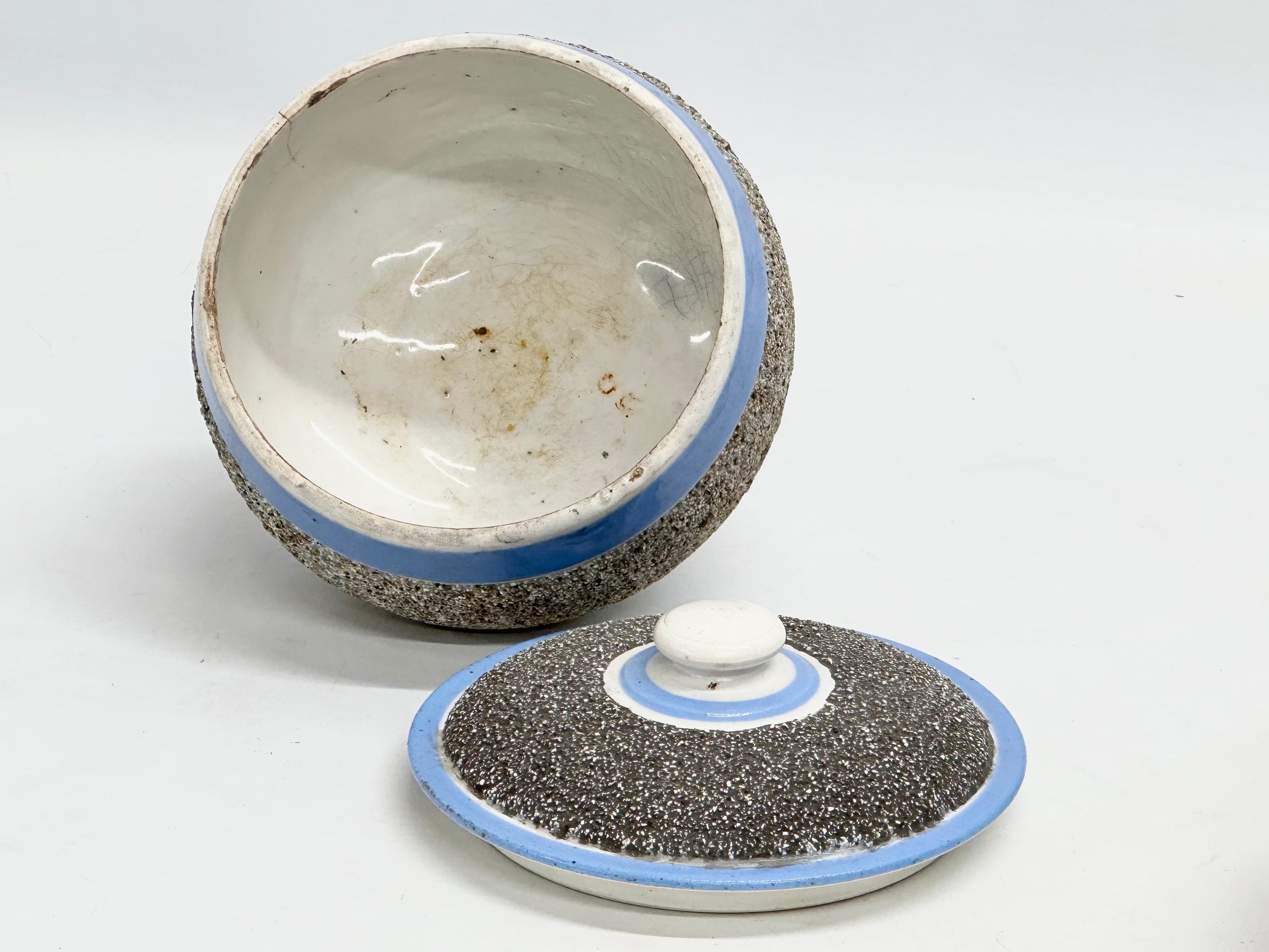 2 early/mid 19th century Mocha Ware stone glazed bowls. 12.5x12cm - Image 3 of 7