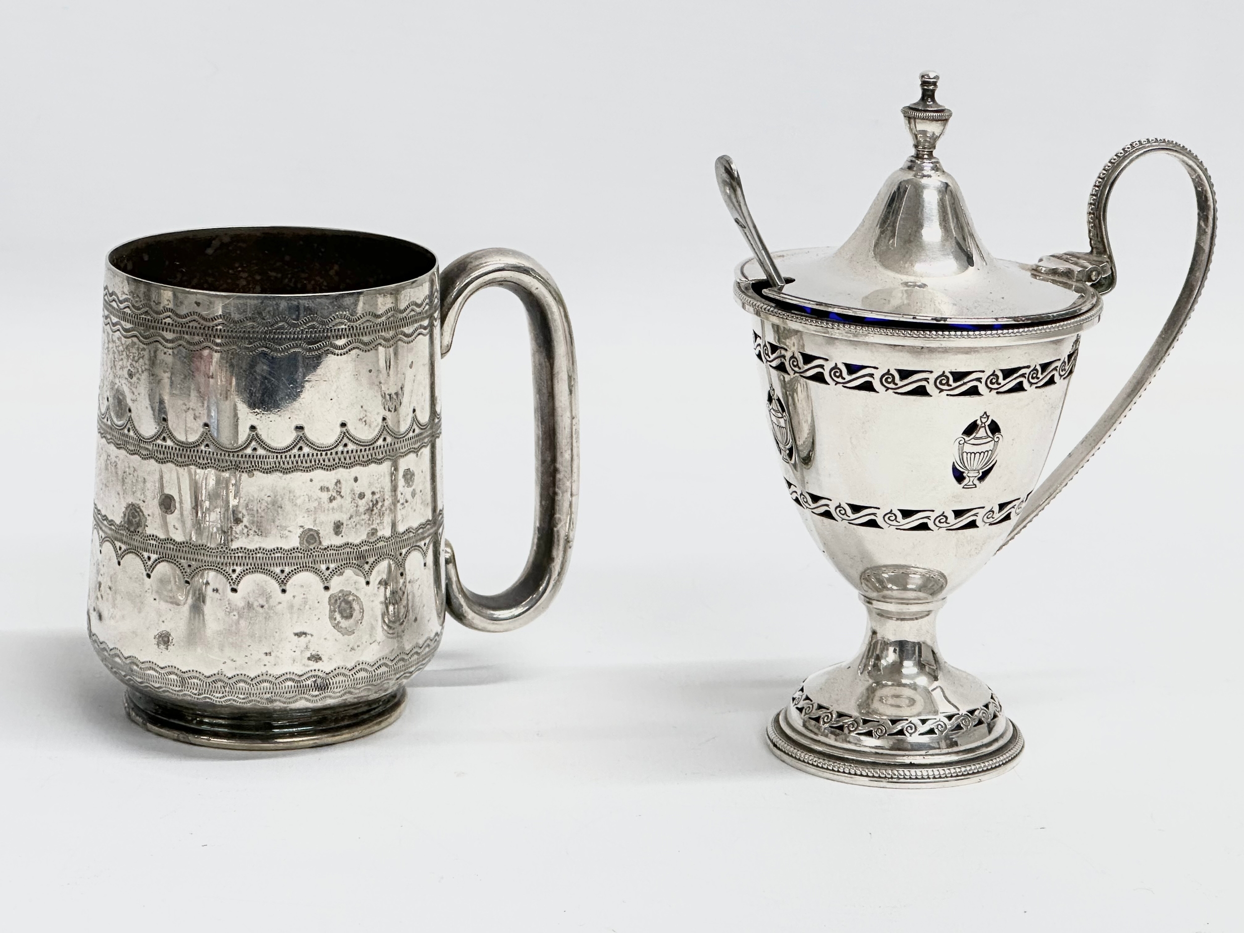 A collection of 19th century silver plate and a Royal Crown Derby Imari saucer. An early 20th - Image 3 of 9