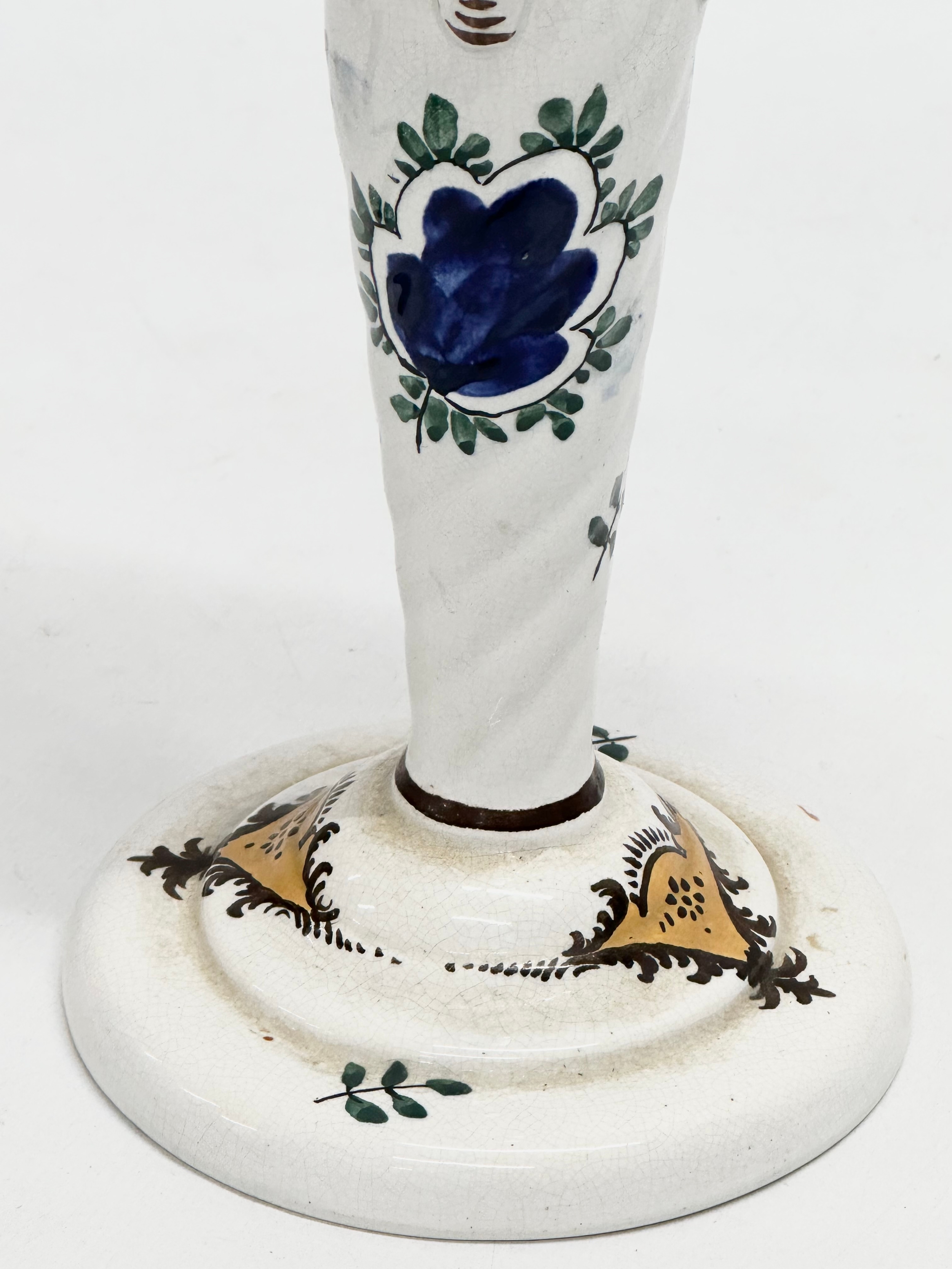 A rare early 20th century Wemyss Ware candlestick. Circa 1900. Impressed mark. 24.5cm - Image 5 of 6