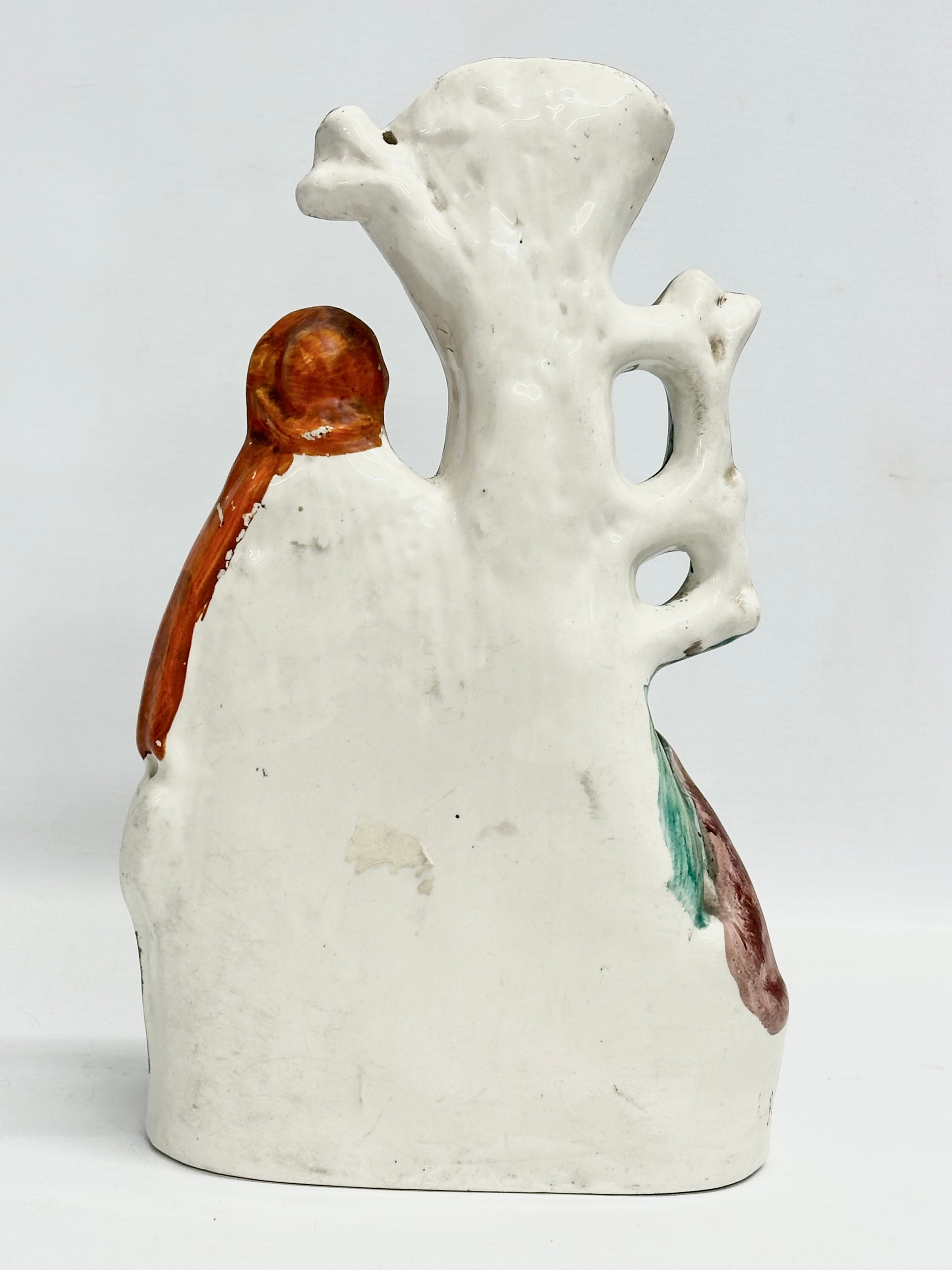 A large mid 19th century Staffordshire ‘Little Red Riding Hood’ spill vase. 20x33.5cm - Image 4 of 4