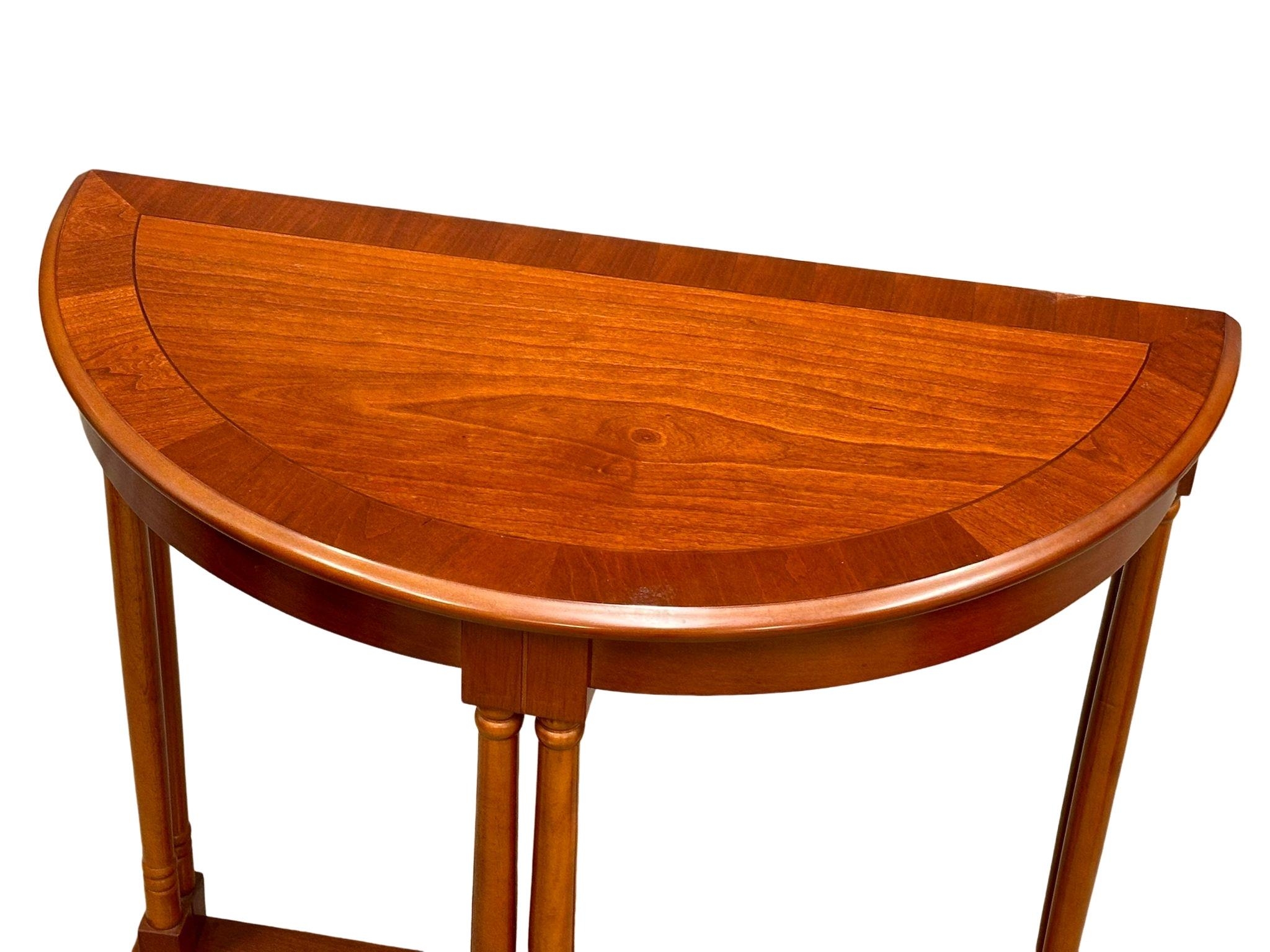 A pair of cherry wood hall tables, 76cm x 38cm x 76cm - Image 4 of 4