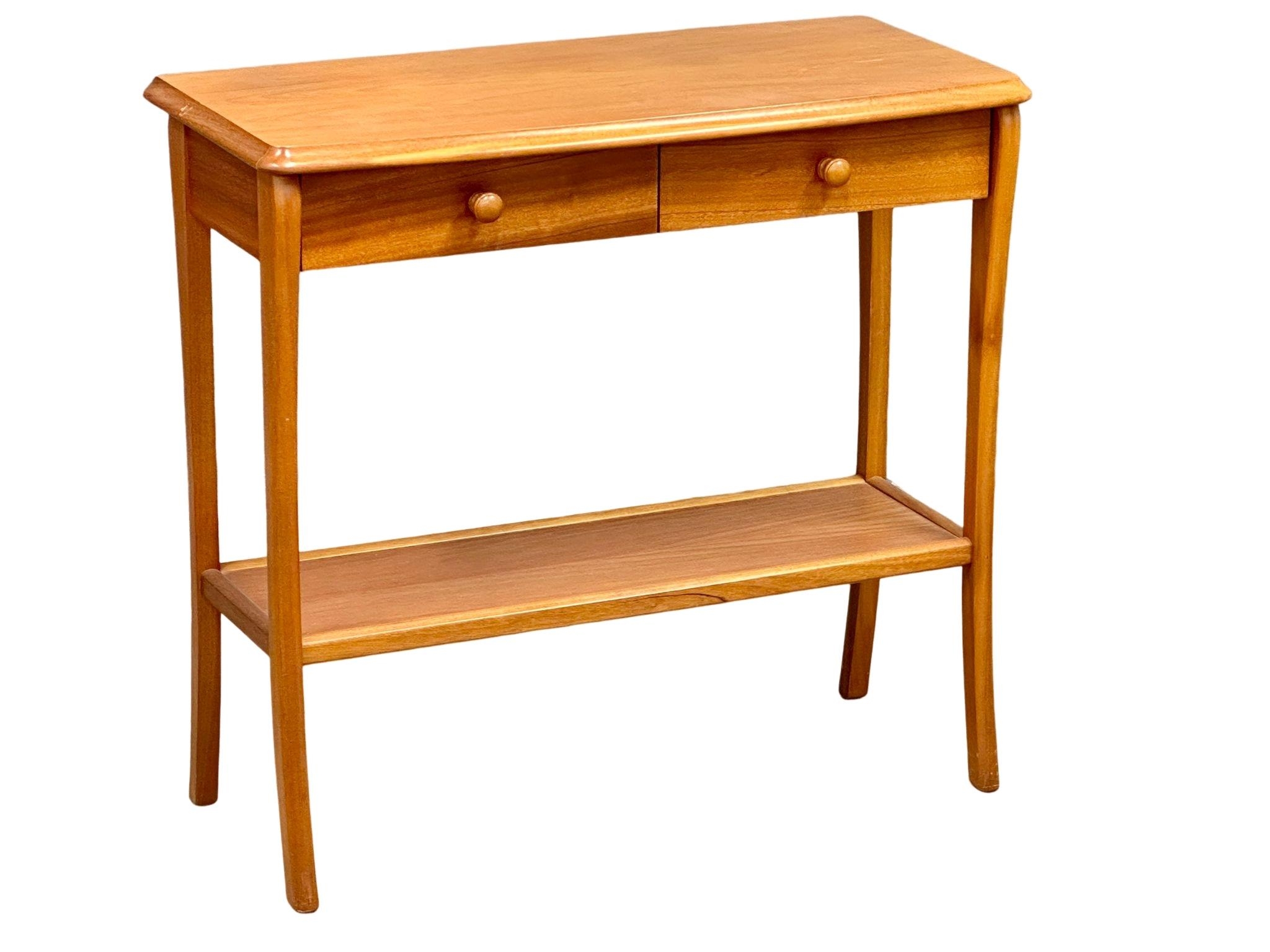 A Mid Century teak side table with 2 drawers by Sutcliffe. 83x36x78cm 1 - Image 5 of 5