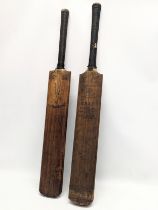 2 vintage cricket bats by Stuart Surridge & Co. Ltd, and Gunn & Moore Ltd 'The Autograph.'
