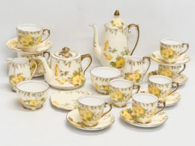 A 1940’s 22 piece Roslyn China ‘Azalea’ tea and coffee service.