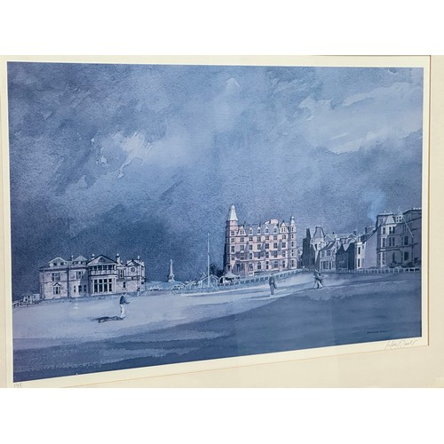 A large signed Limited Edition print of St Andrews Golf Club by Kenneth Reed. - Image 2 of 3