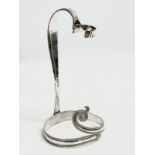 A Victorian silver plated ‘Snake’ bottle holder. Walker & Hall. 10x9x20cm