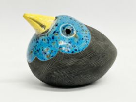 A rare Raymond Kingham R.K. Raku Studio Pottery bird. 10cm