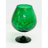 A 1960’s Bristol Green brandy glass vase. 18x26cm