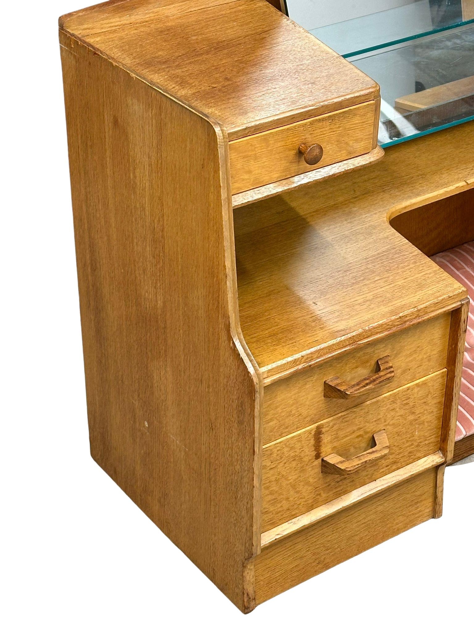 A G-Plan Brandon Mid Century oak dressing chest with original matching stool. 121x46x141cm - Image 5 of 5