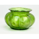 A large early 20th century Loetz ‘Rusticana’ iridescent ‘Rusticana’ glass bowl. Circa 1900. 22x14cm
