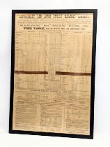 An early 20th century railway timetable for Londonderry and Lough Swilly Railway Company, 1905.