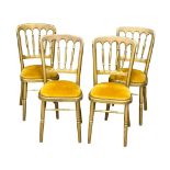 A set of 4 1950's French stacking chairs.