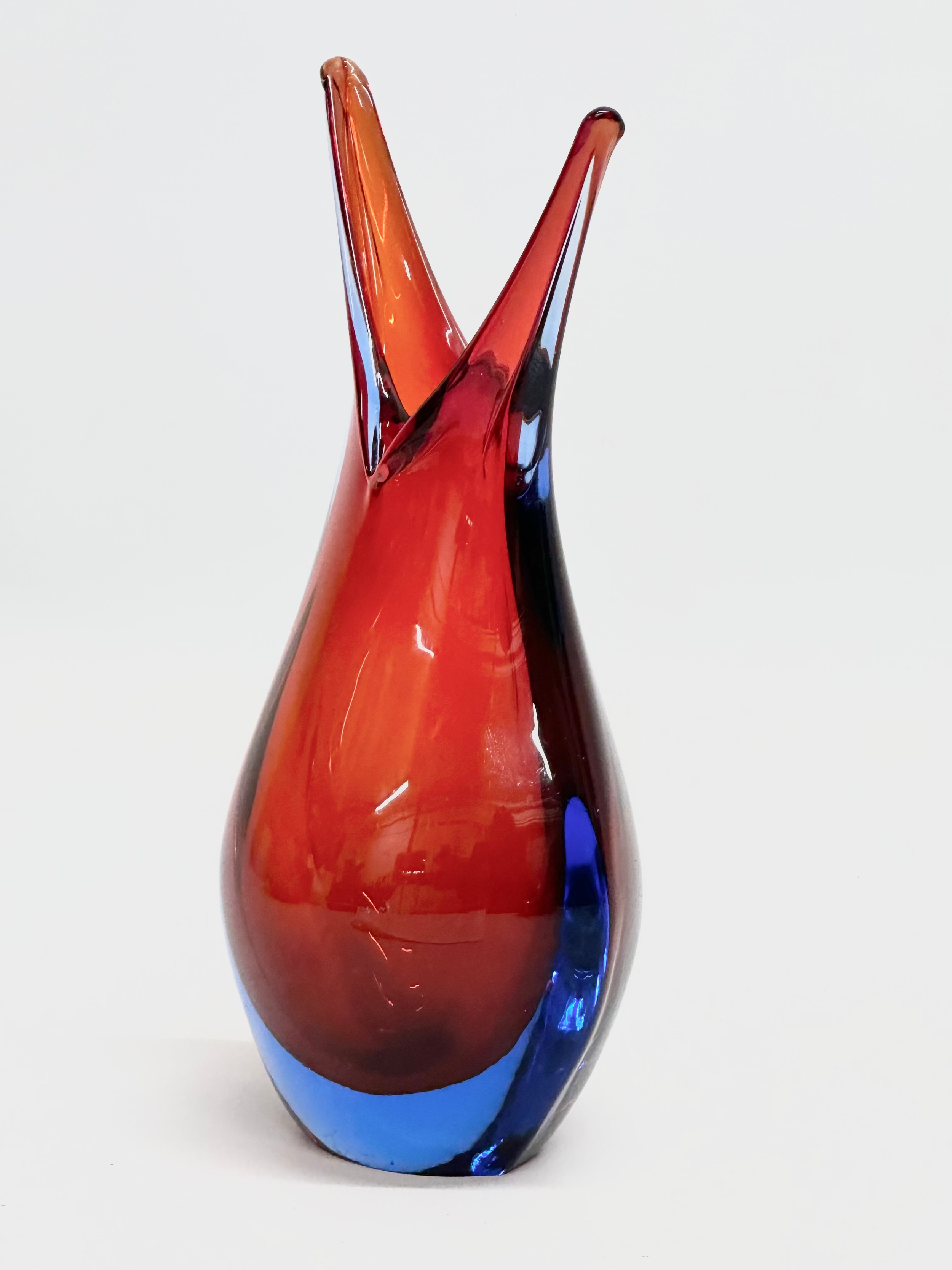 A Murano Sommerso Glass vase designed by Flavio Poli for Seguso. 18cm - Image 3 of 4