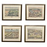 A set of 4 very large English Country House prints from the original paintings by Johannes Kip and