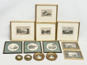 A quantity of 19th and early 20th century reframed prints.