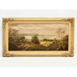 A large signed 19th century oil painting on canvas. In original Victorian ornate gilt frame.