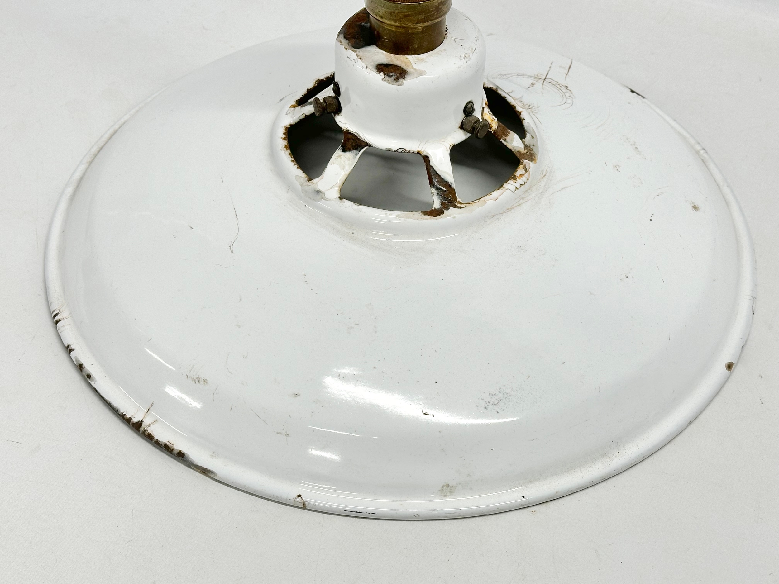 A vintage industrial ceiling light/light fitting. 36x41cm - Image 3 of 5