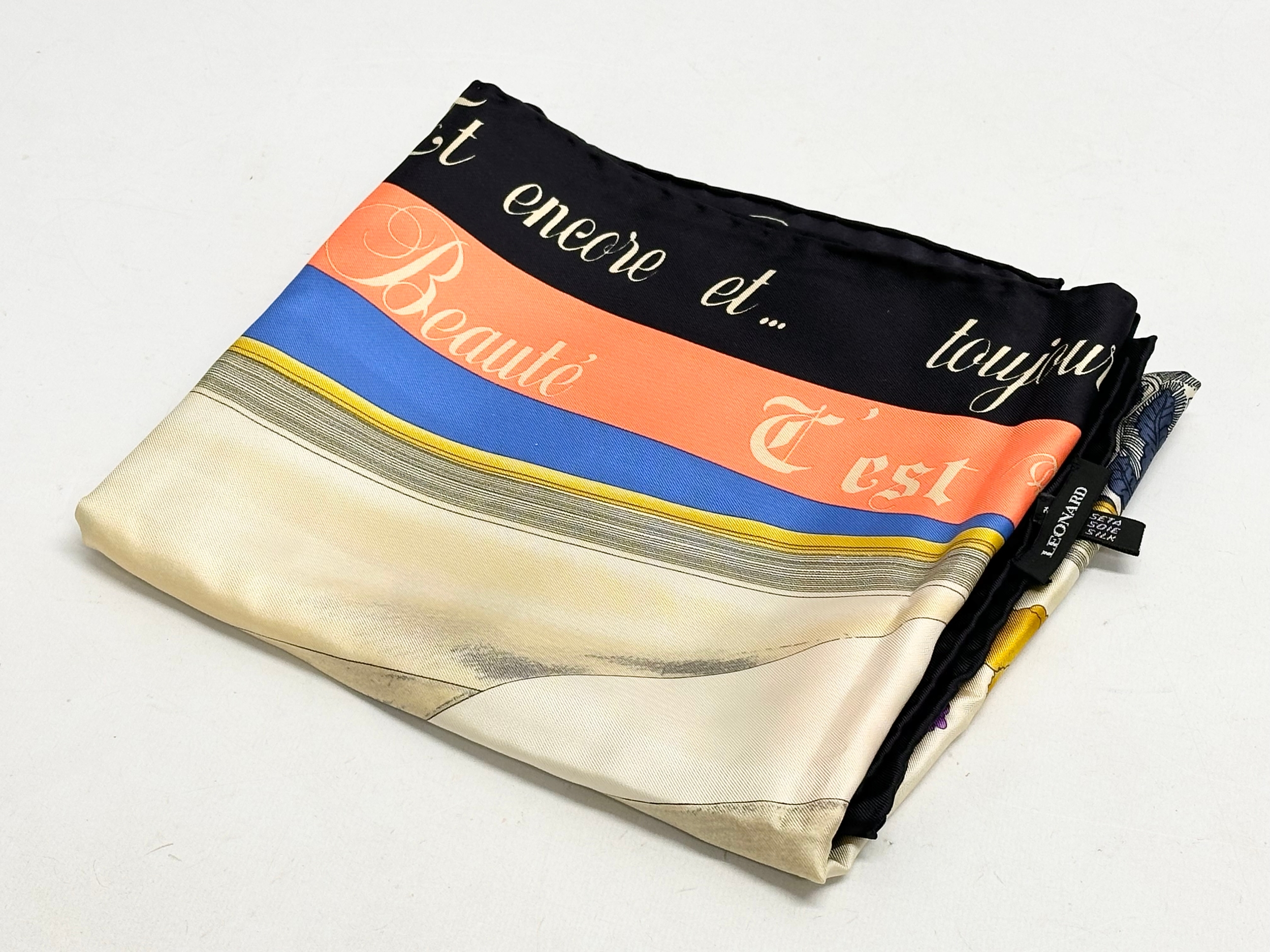 A Leonard silk scarf.