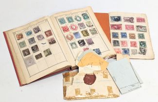 A collection of vintage stamps of various countries. Including 1/8 insured 1870 Siege of Paris,