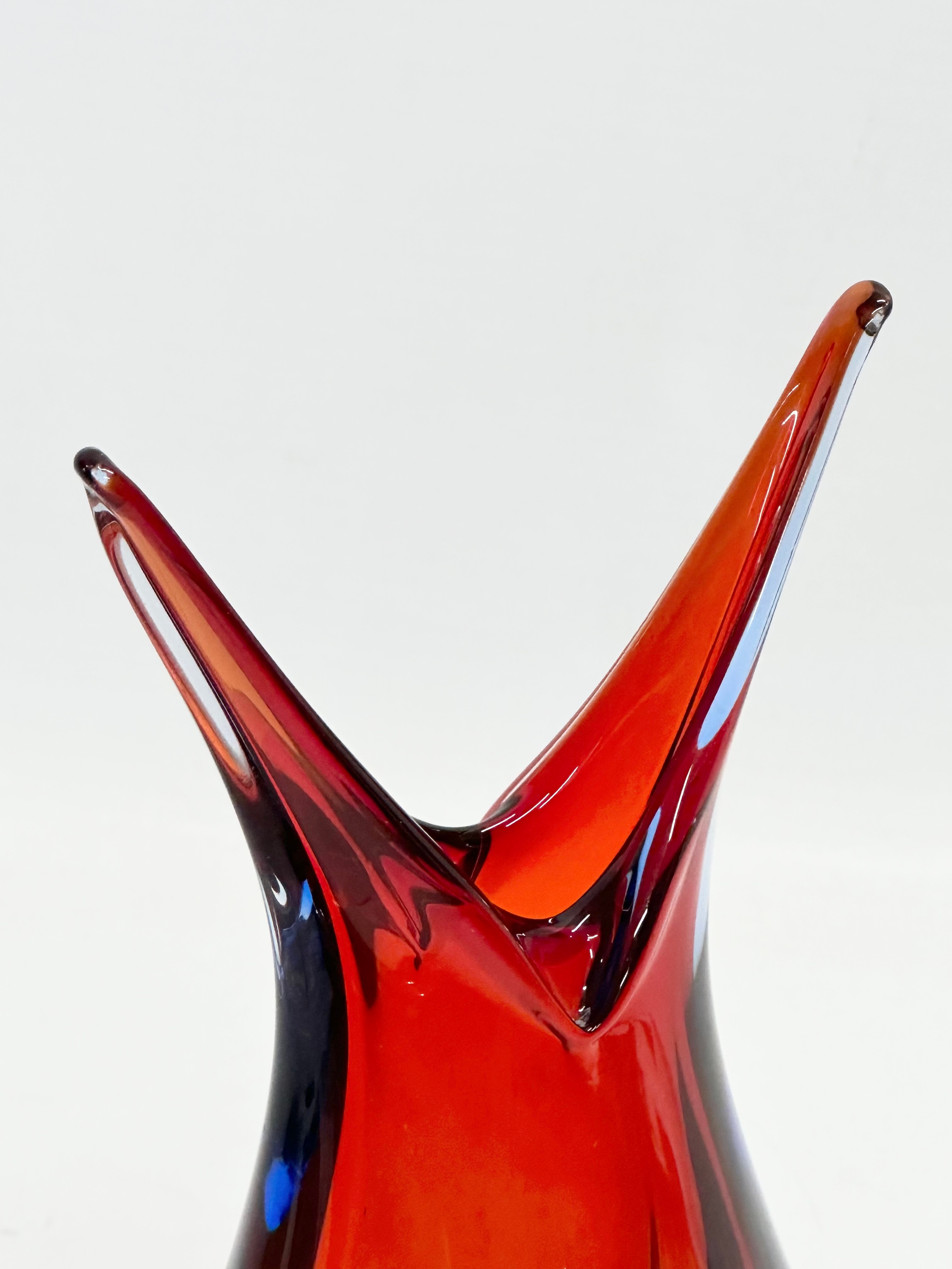 A Murano Sommerso Glass vase designed by Flavio Poli for Seguso. 18cm - Image 2 of 4