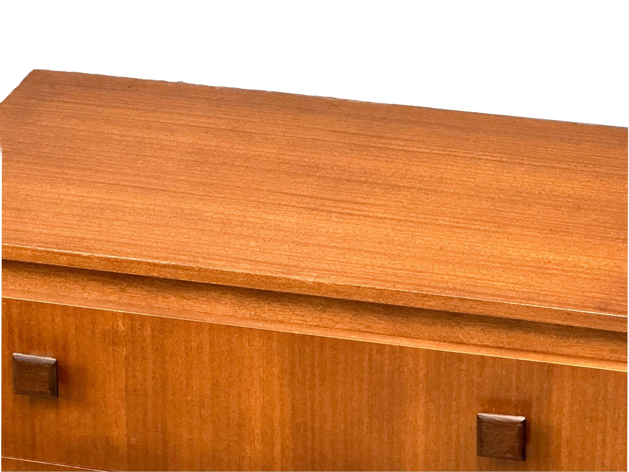 A Mid Century Tola Wood chest of drawers by Remploy. Circa 1960. 76x43x82cm - Image 3 of 4