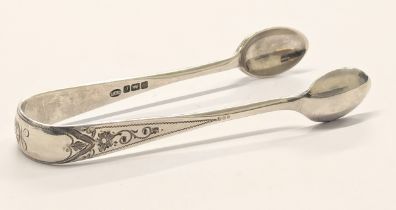 A pair of early 20th century silver sugar tongs by Sutherland & Roden (George Guirren Rhoden).