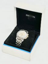 A Seiko Chronograph 100m gents watch with box. 7T62-OEWO.
