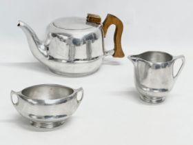 A 3 piece Mid Century Picquot Ware tea service.