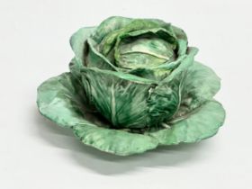 A rare glazed ceramic ‘Cabbage’ tureen with lid. Possibly by Dodie Thayer or Lady Anne Gordon.