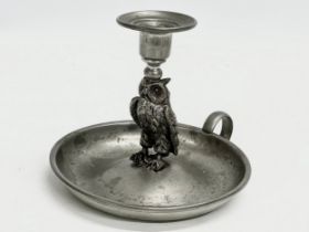 An Irish Pewter chamberstick. BPC, Ireland. 18x15cm