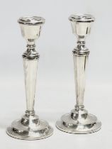 A pair of Alfred Cannon (A.T. Cannon LTD) silver candlesticks. Victorian style. 1960/1970.