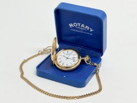A Rotary pocket watch with box.