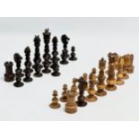 Good quality 19th Century chess pieces in the style of the Holy Land Crusade, Islamic vs Christian