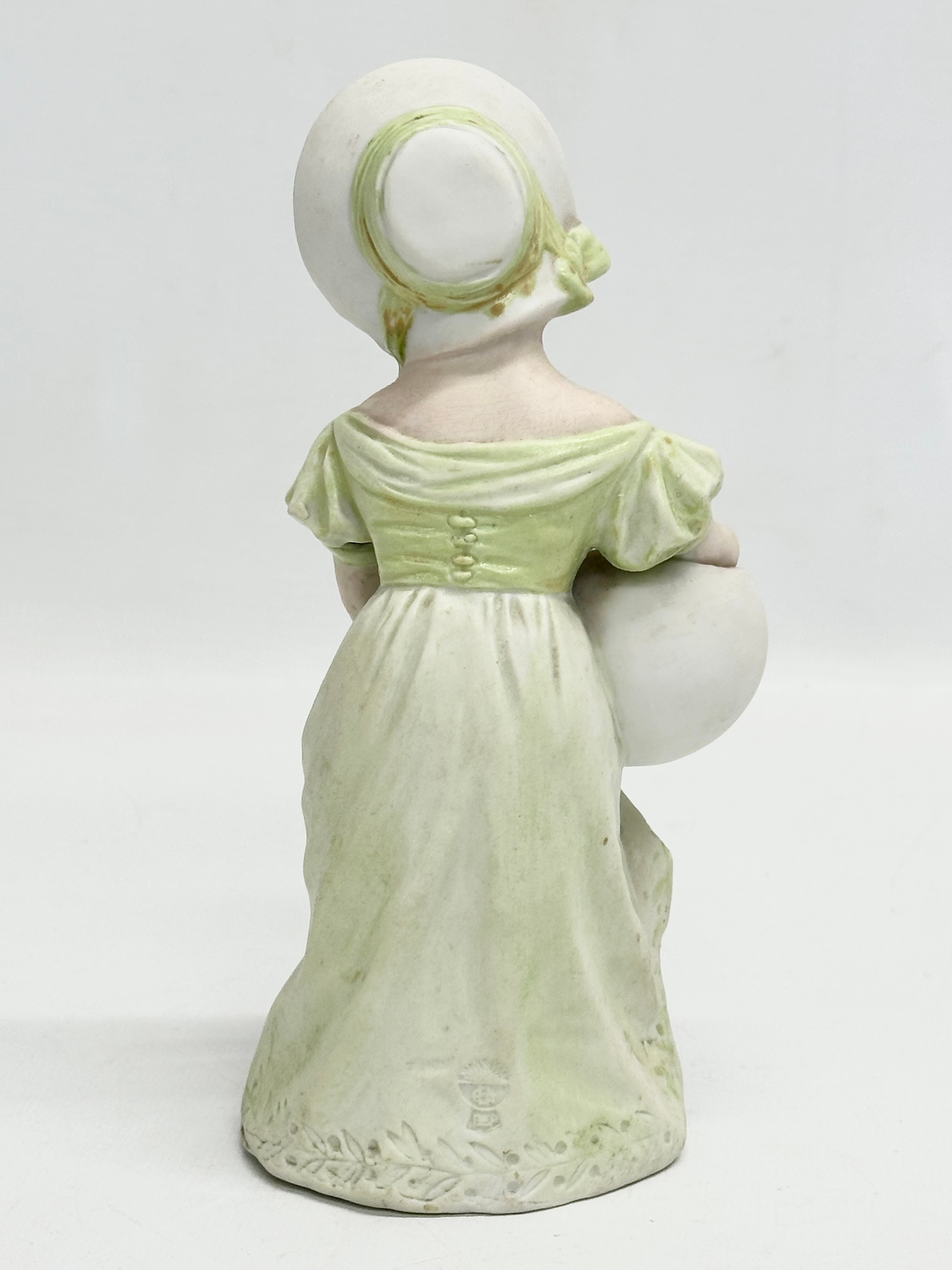 A late 19th century Heubach bisque figurine. 19cm. - Image 4 of 5