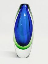 A Murano Sommerso Glass vase designed by Flavio Poli for Seguso. 21cm