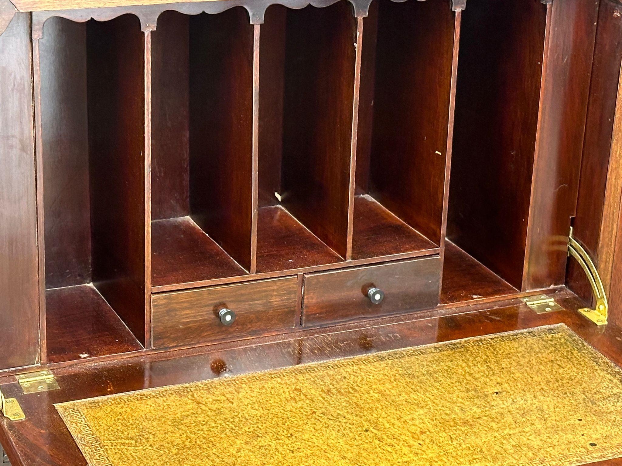 A large, early 20th Century Chippendale Revival bureau display cabinet. Circa 1910-1930. - Image 2 of 4