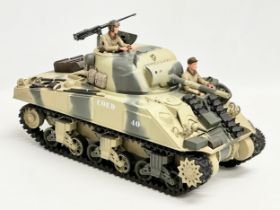 A 21st Century Toys The Ultimate Soldier WWII U.S M4 Sherman Tank. 2000. 32cm