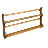 A Ercol Mid Century elm "Golden Dawn" plate rack, 97x50cm