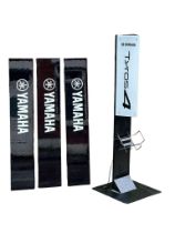 Yamaha music shop display boards. Light up stand measures 140cm.