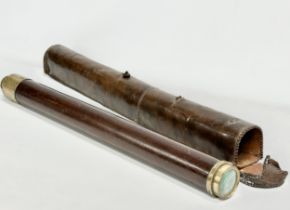 An early 19th century Matthew Berge, Late Ramsden telescope with original leather case. Circa 1810-